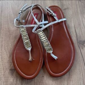 UNIONBAY Silver and Brown Women's Flats